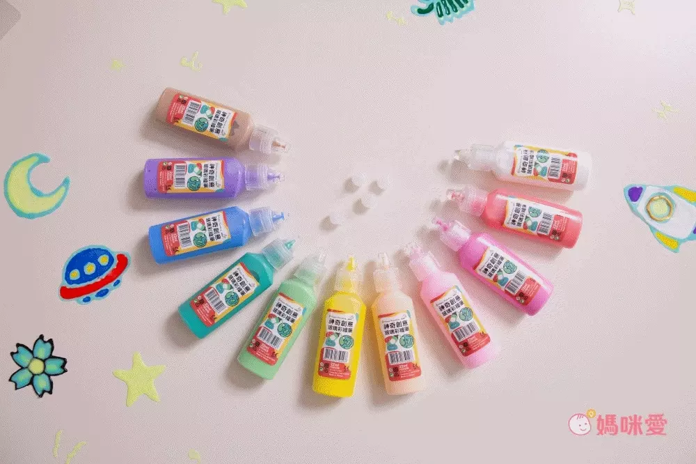 nunukids - 玩色系列- MIT無毒創意玻璃彩繪貼 - 18 大全套-盒裝