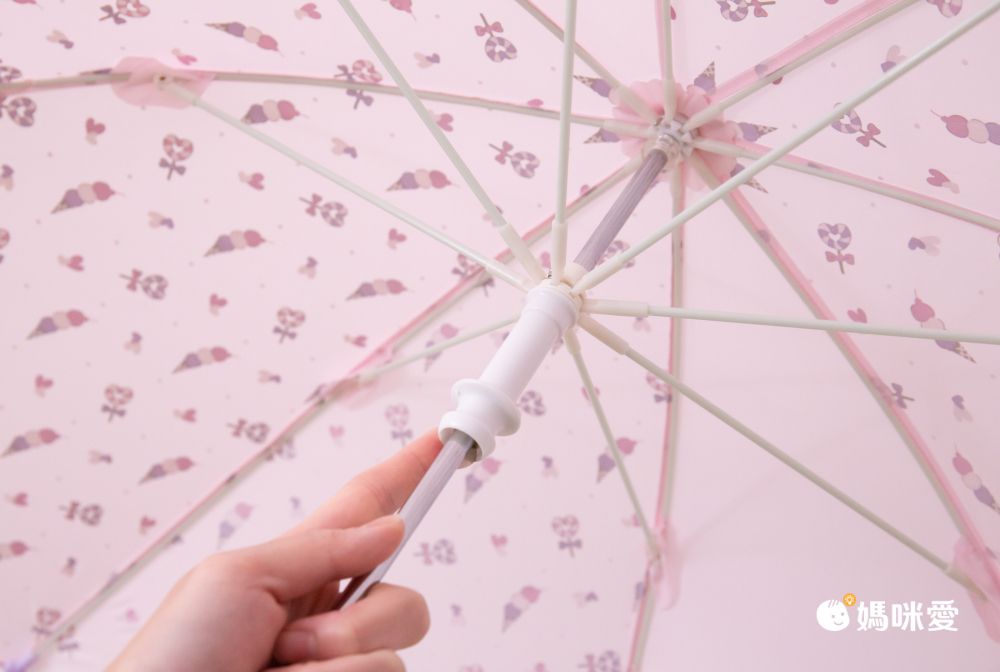 akachan honpo - 透明窗雨傘-冰淇淋-粉紅色