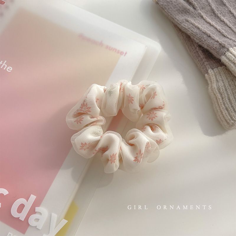 夏季繽紛網紗感大腸圈/髮圈-藍色 (9.5cm)-直播專屬