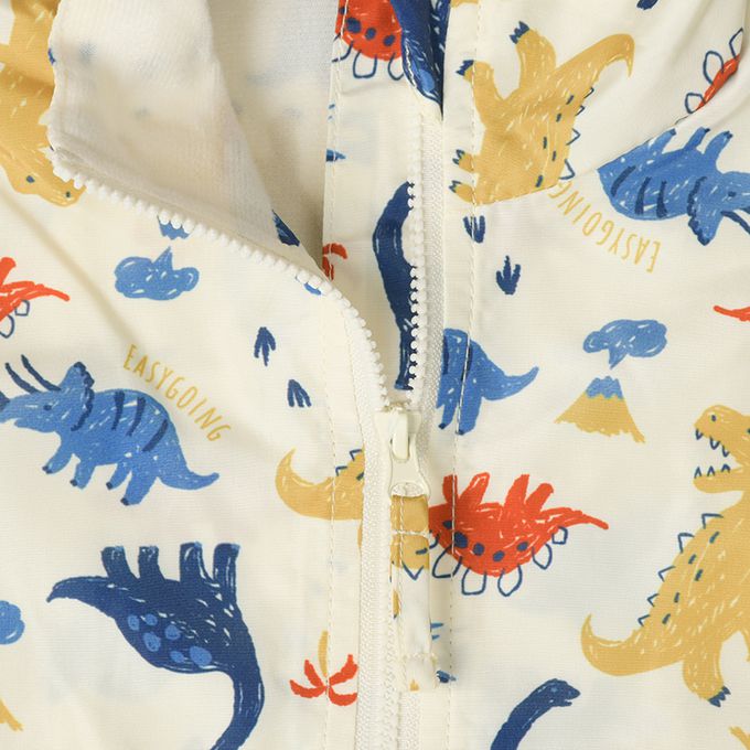 akachan honpo - 防風外套-恐龍-米白色