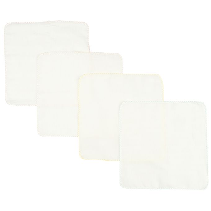 akachan honpo - 棉紗手帕20入-動物寶寶-米白色 (23.5×23.5cm)