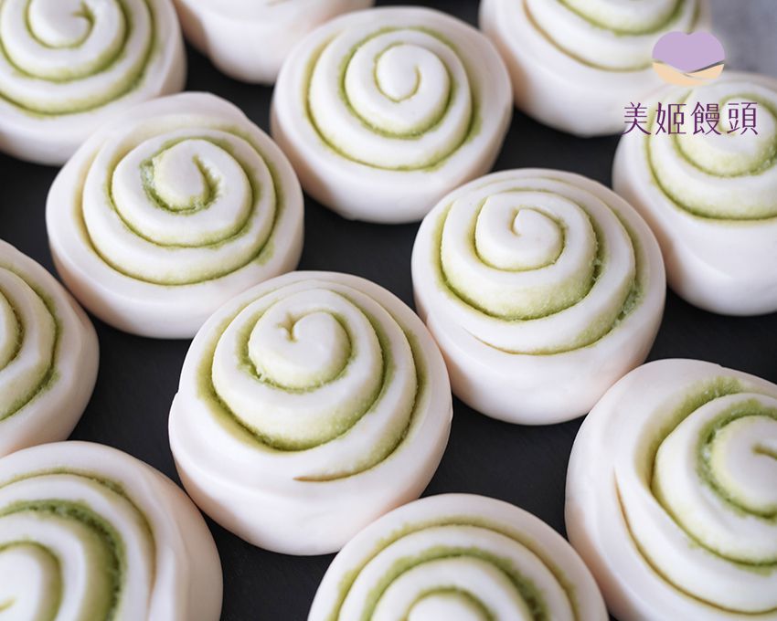 美姬饅頭 - 日式抹茶奶酥鮮乳饅頭捲-6入-50g/顆