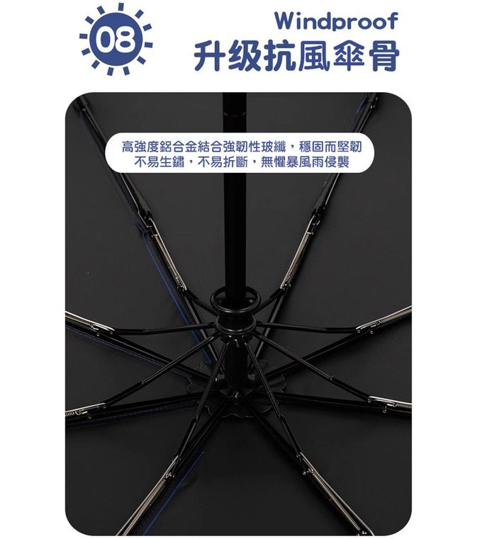 兒童圓角折疊自動傘-宇航員