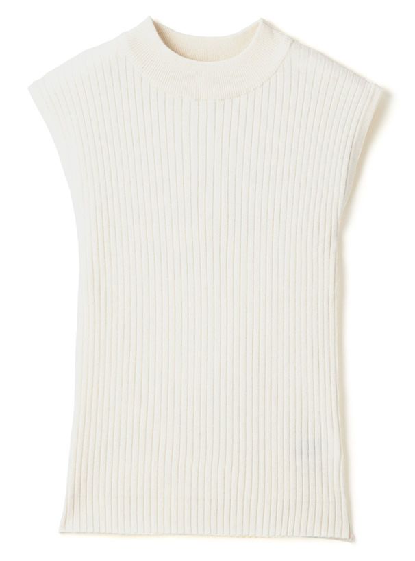 日本 GRL - 圓領百搭彈性無袖上衣-黑