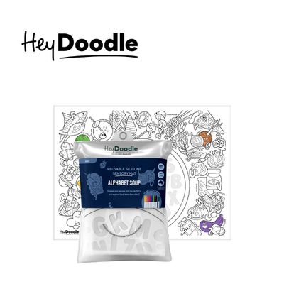 HeyDoodle - 澳洲 創意感官矽膠畫墊-美味⾷物 ABC