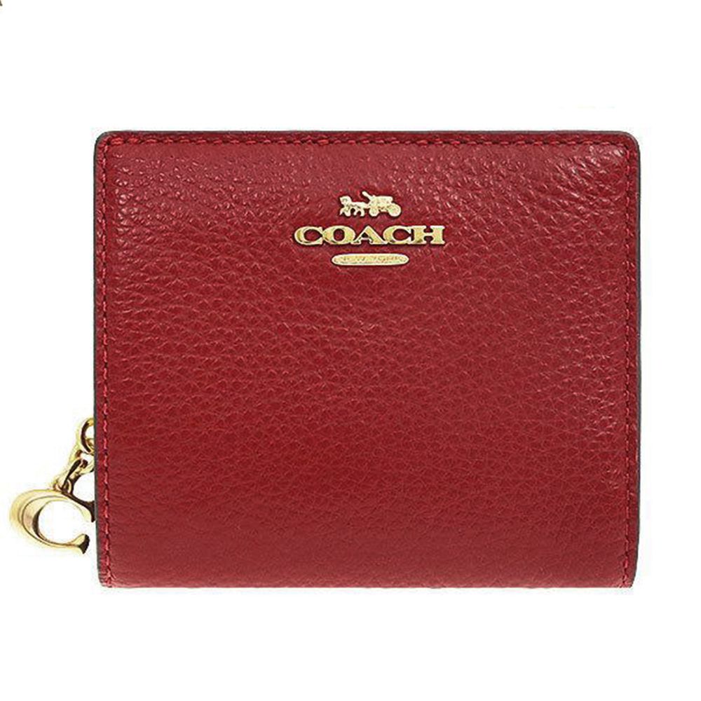 鵝卵石皮革二折短夾