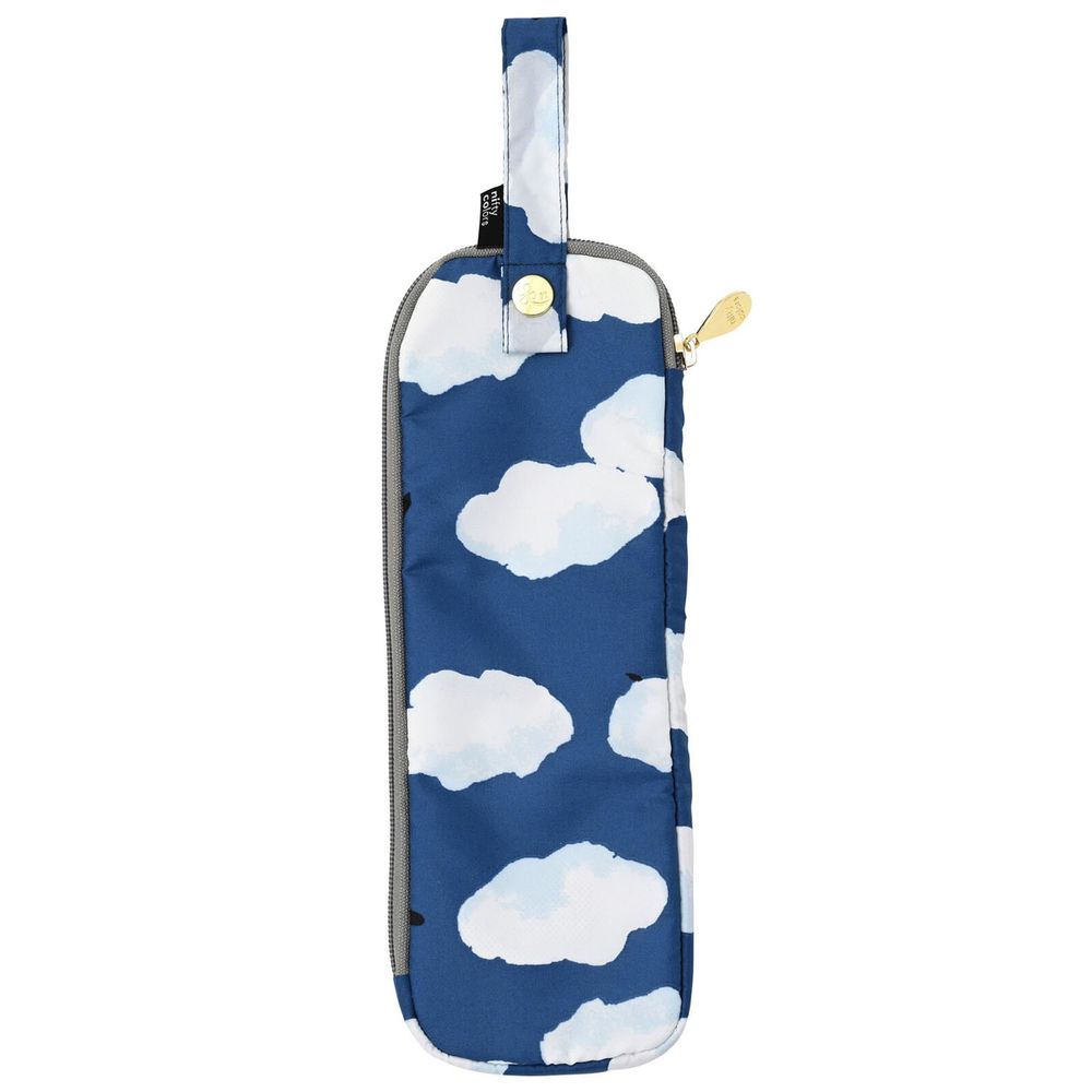 日本 nifty colors - 隨身雨傘吸水套-藍天白雲 (適用26cm以內折疊傘)