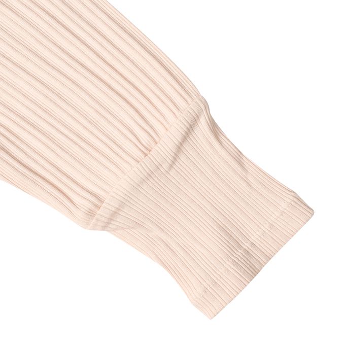 akachan honpo - 長袖假兩件T恤-粉紅色