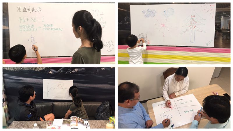 【Kiss貼貼】靜電無痕白板貼！史上最強！絕對無殘膠～