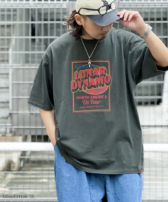 日本 Classical Elf - 100%棉美式復古印花T恤-水藍