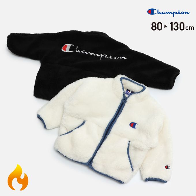 日本 Chil2 - Champion聯名 保暖毛絨外套-白