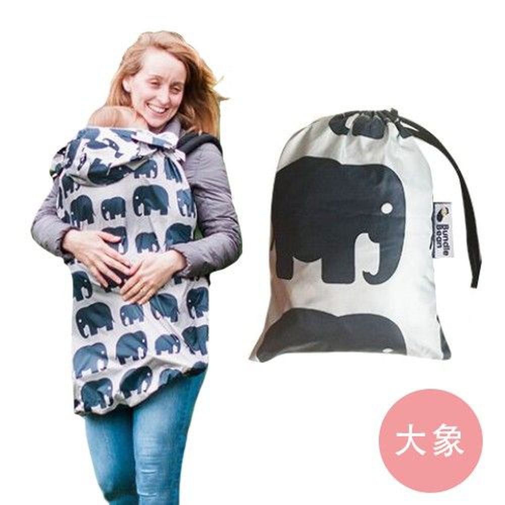 英國 BundleBean - 多功能防風防雨背巾罩/遮罩-大象