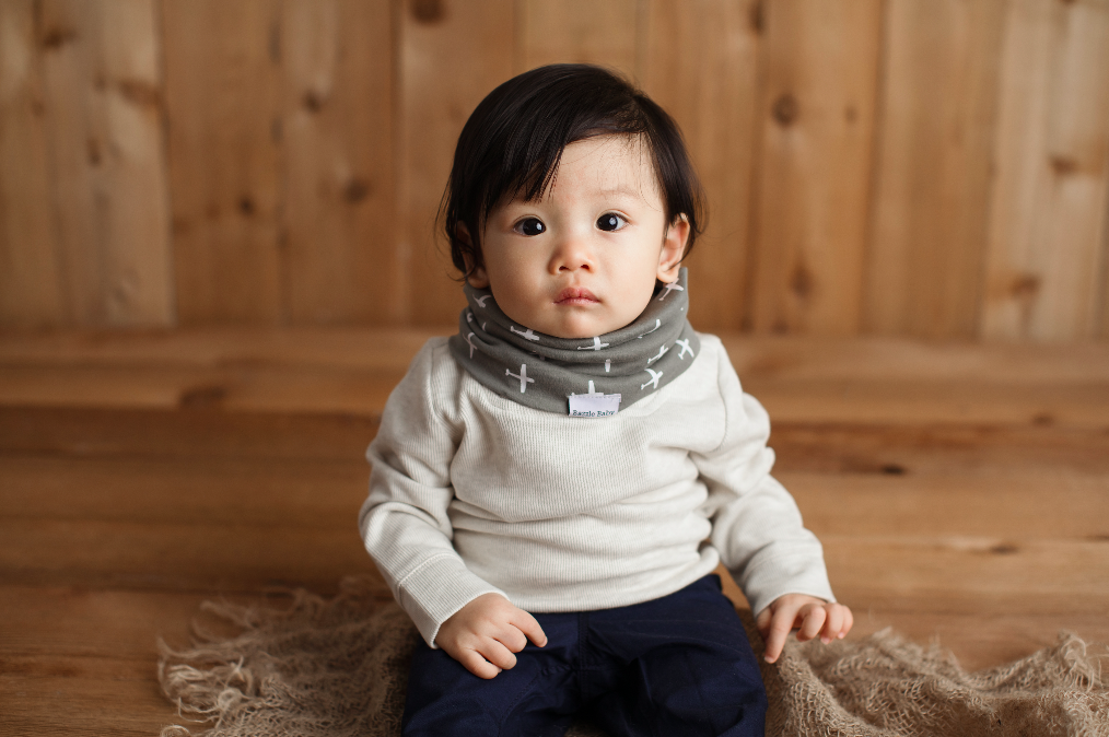 美國 Bazzle baby - 寶寶脖圍圍兜(兩入組)-酷炫型男 (41*20cm/2入)