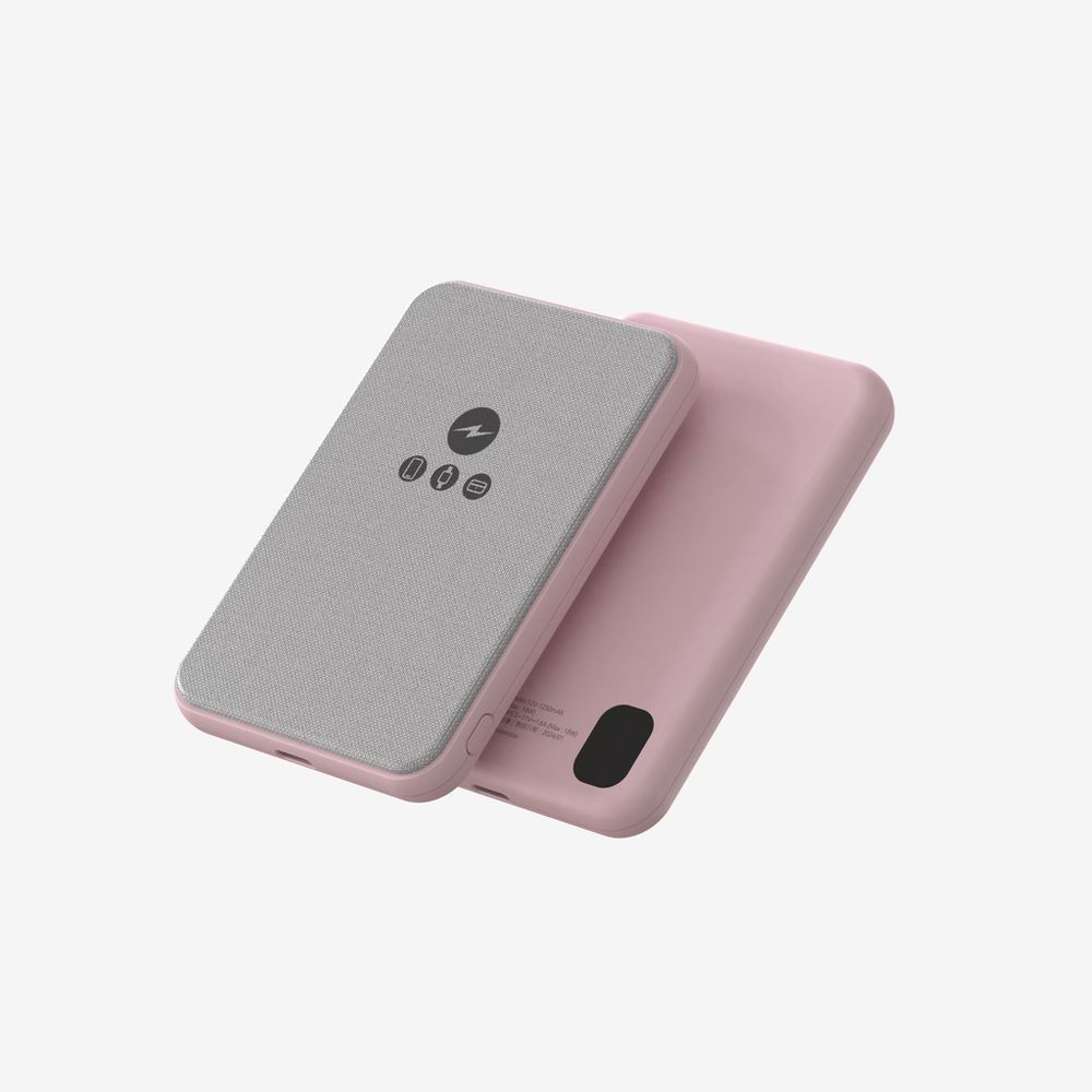 三用快充磁吸行動電源 5000mAh LT001 石墨烯 無線充磁吸-夢幻紫-5000mAh