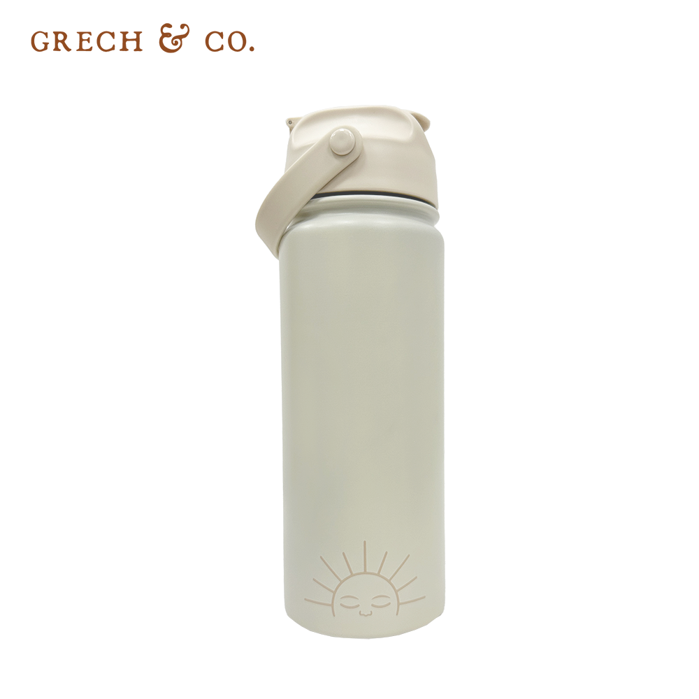 丹麥Grech&Co. - 不鏽鋼吸管水壺-奶油白 (540ml)