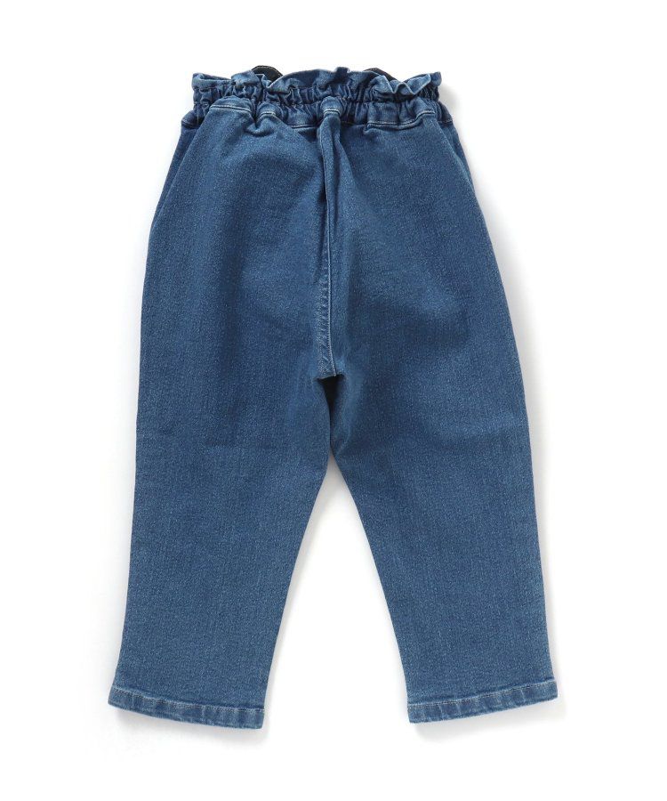 日本 apres les cours - 腰部花苞優雅設計長褲-水藍