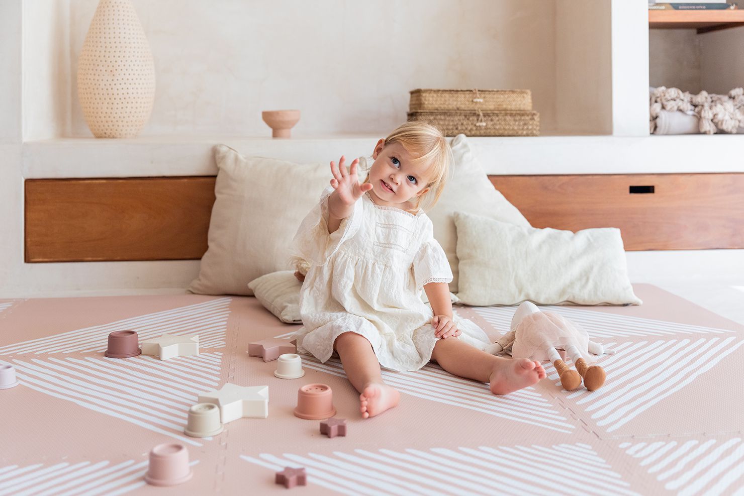 德國 toddlekind - 沙灘系列遊戲地墊-貝殼粉