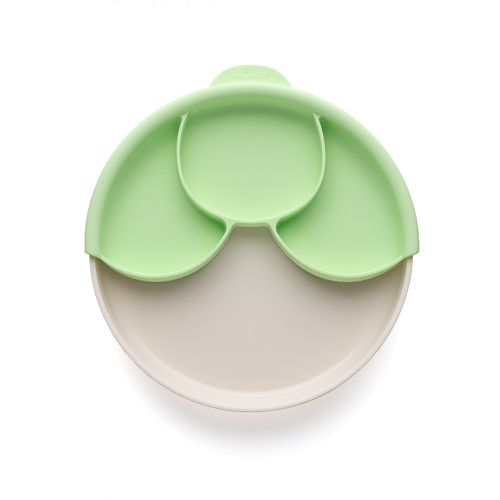 美國 Miniware - 天然聚乳酸聰明分隔餐盤組(12色可選)-香草甜檸檬綠