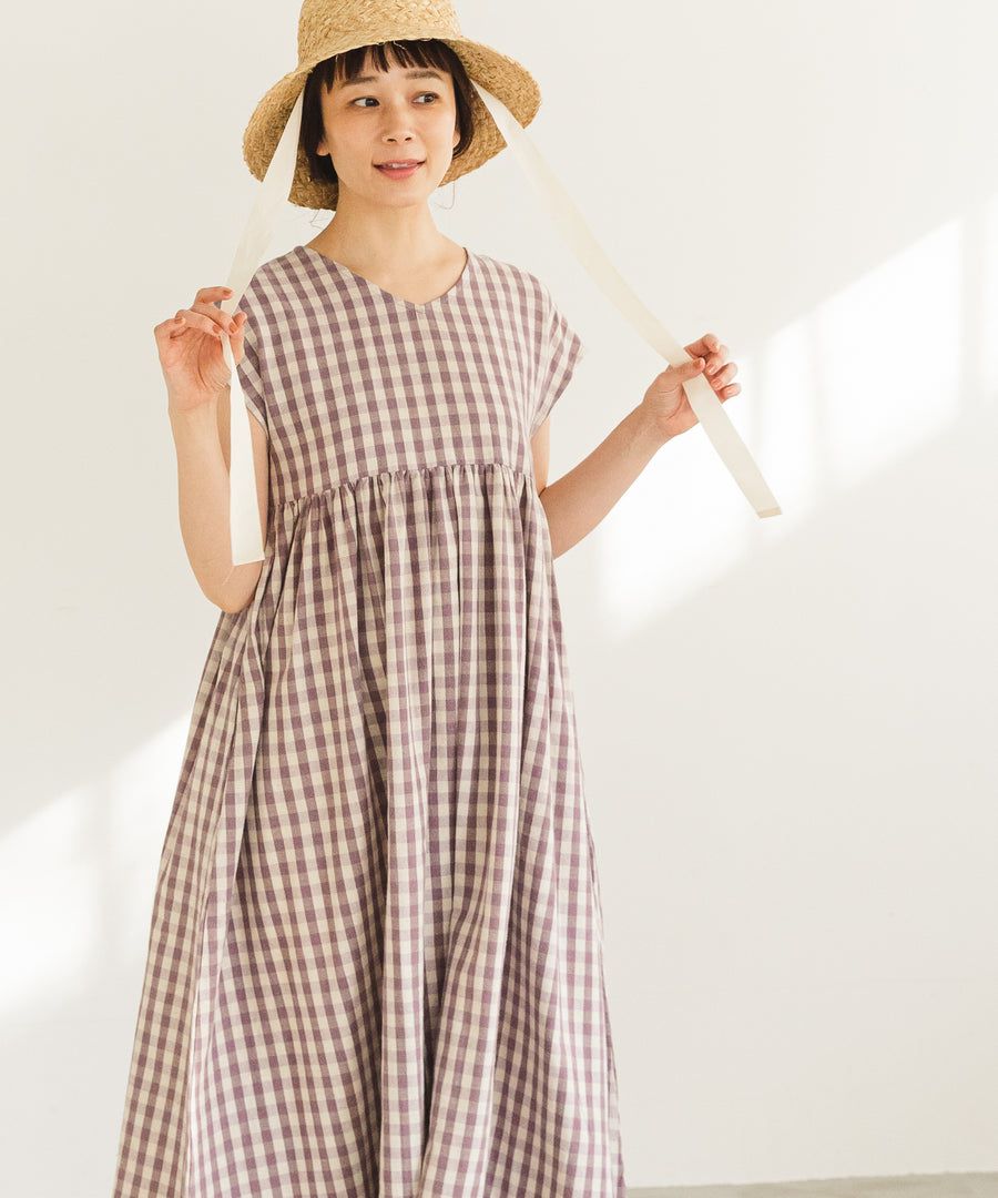 日本 PAIRMANON - 前後兩穿寬鬆短袖洋裝(媽媽)-素色-墨綠 (FREE)