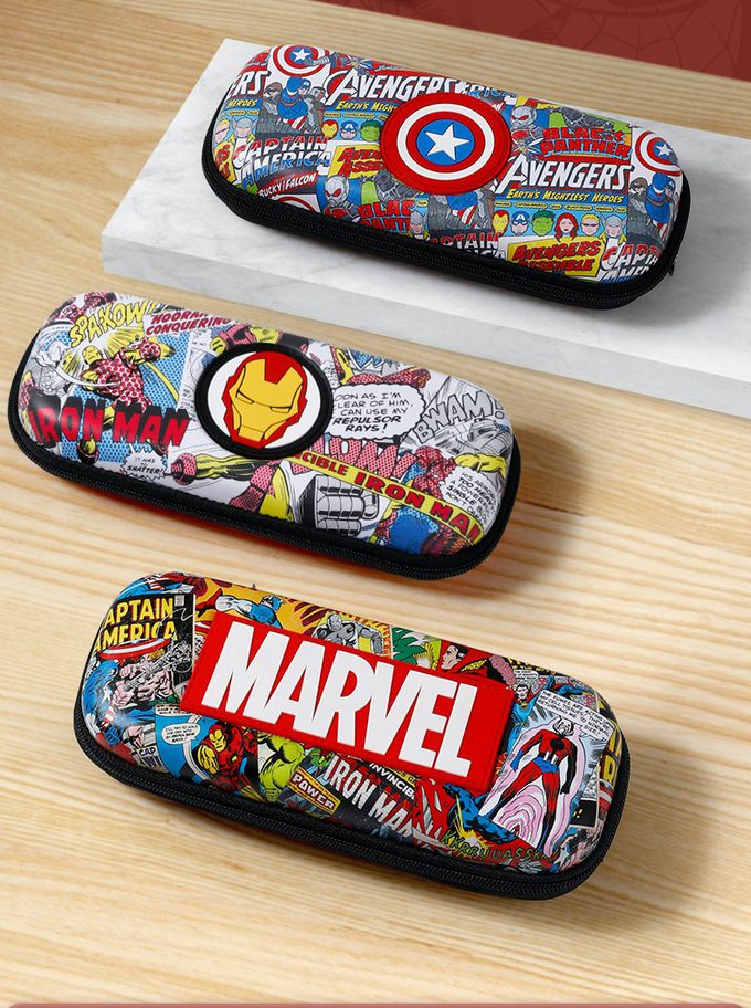 抗衝擊大容量鉛筆盒(漫畫風格)-卡通人物鋼鐵人 (22.5X10X5cm)