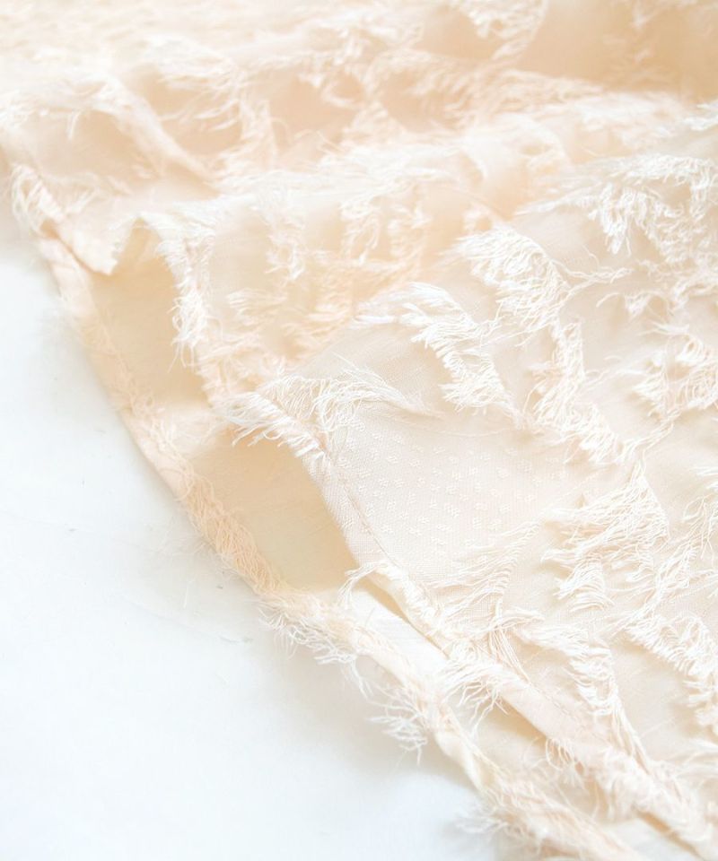 日本 zootie - 浪漫抽鬚修身鉛筆裙-米杏