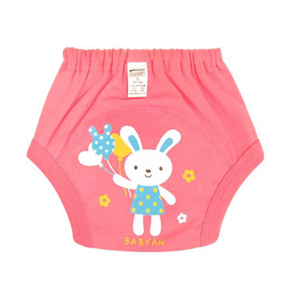 韓國 babyan - 4層純棉學習褲(印花圖案款)-氣球小兔