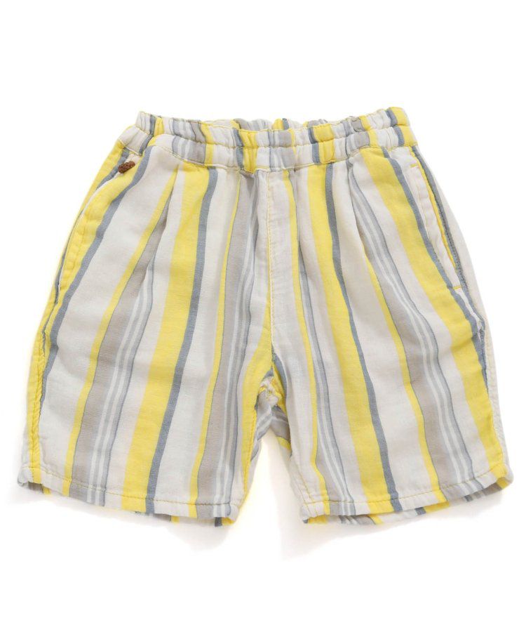 日本 BREEZE - 100%棉定番印花短褲-變形蟲-綠