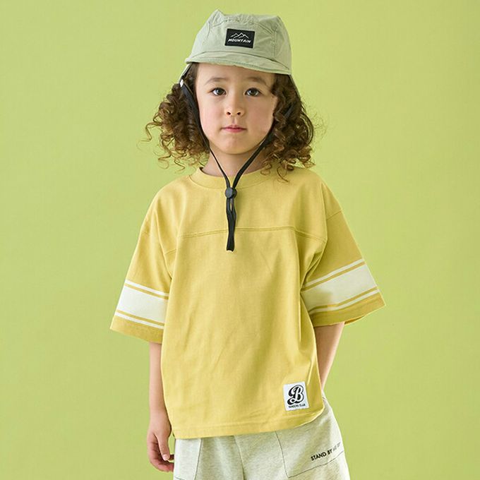 日本 b-ROOM - 正反都OK 落肩線條短袖上衣-紫