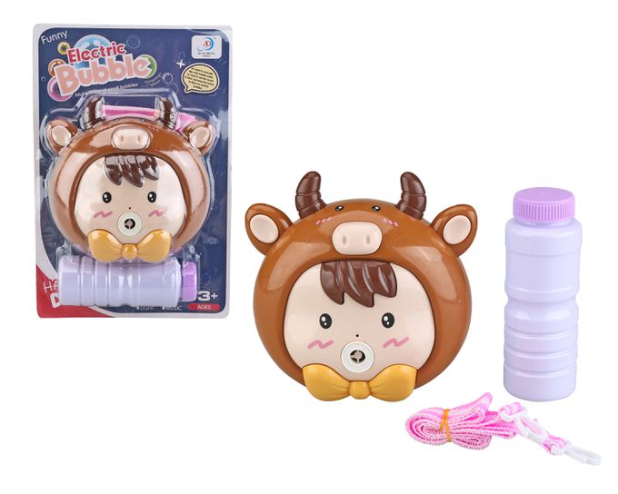 樂彩森林 - 電動泡泡機-小牛萌娃(混款)-顏色隨機