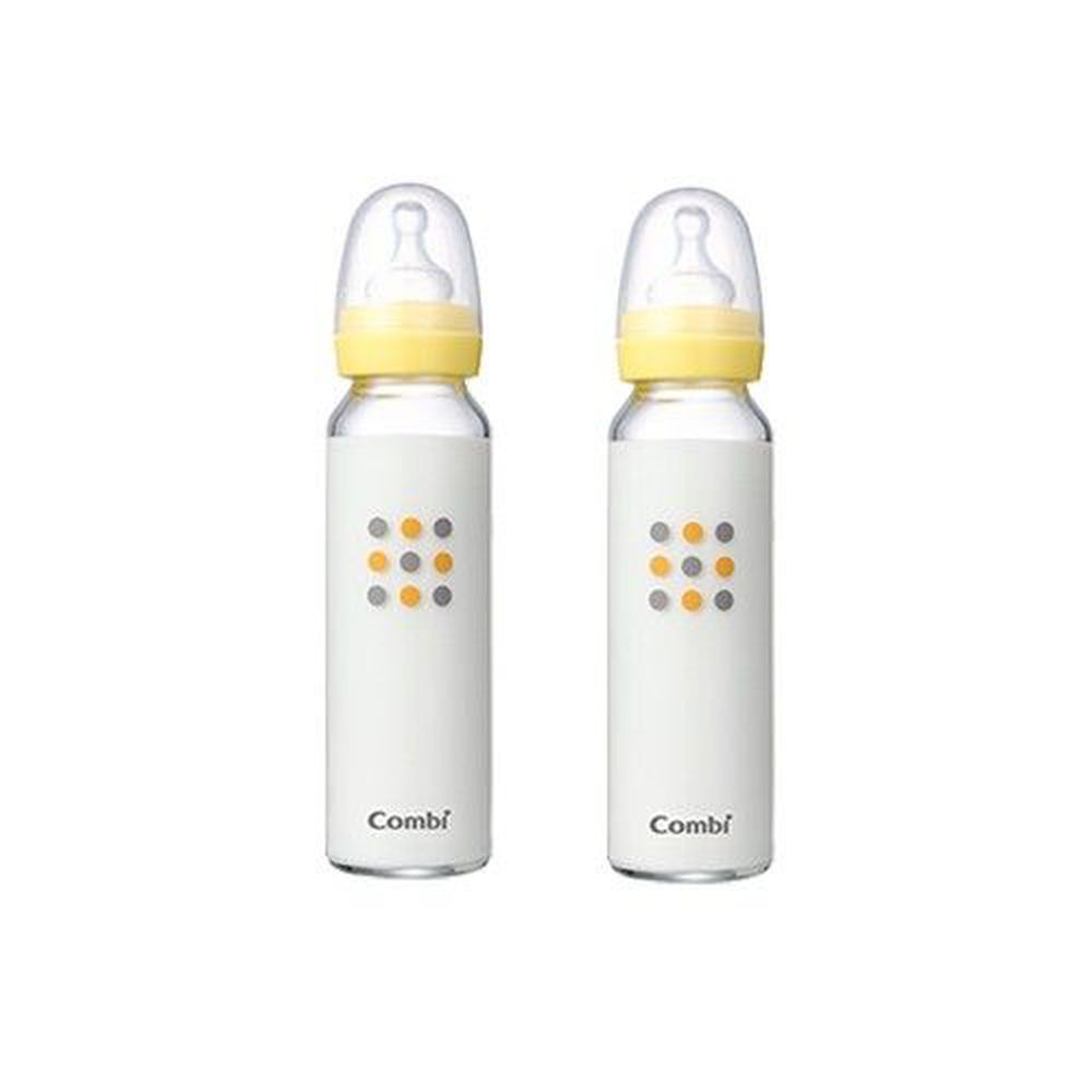 母乳力學標準玻璃奶瓶2入實用組-黃色-240mLx2