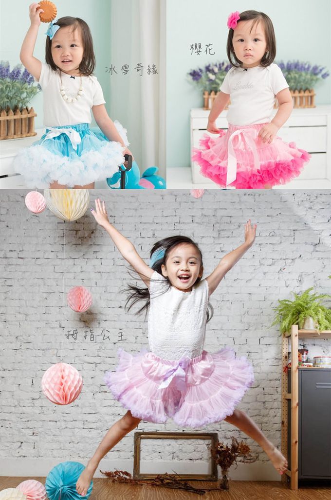 日安朵朵 - 女嬰童雪紡蓬蓬裙-小紅帽 (0-2歲(80cm))