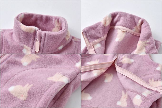 Fleece搖粒絨兒童背心-跳舞小兔