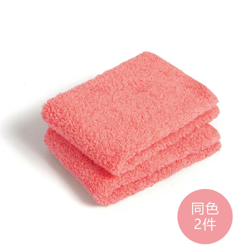 激推宣言 5倍吸水力小方巾(同色2件組)-橘紅 (33x33cm)