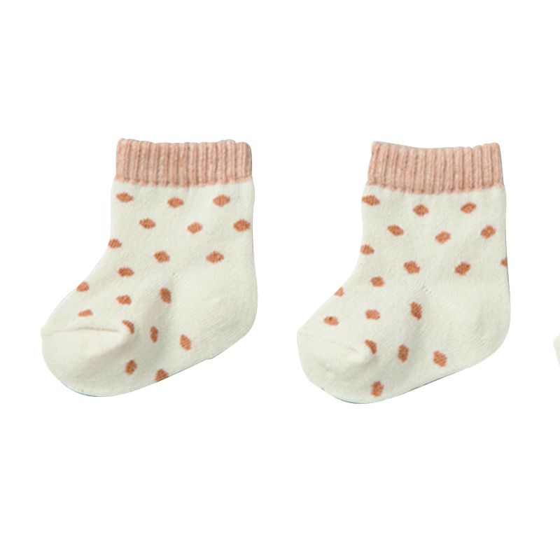 akachan honpo - 有機棉襪 2雙組-淺卡其色 (7～9cm)