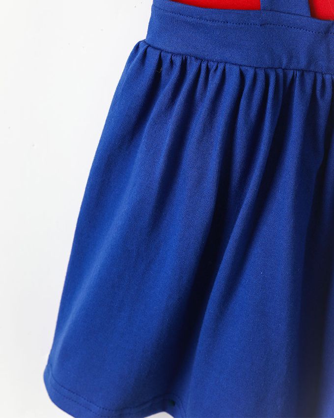 韓國 OZKIZ - (附手套帽子)卡通女寶短袖吊帶裙/萬聖節-紅