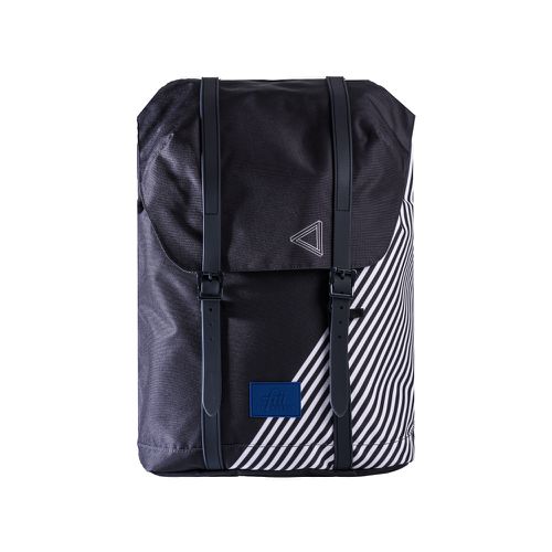 Retro輕量護脊書包-斜紋黑 (30L)