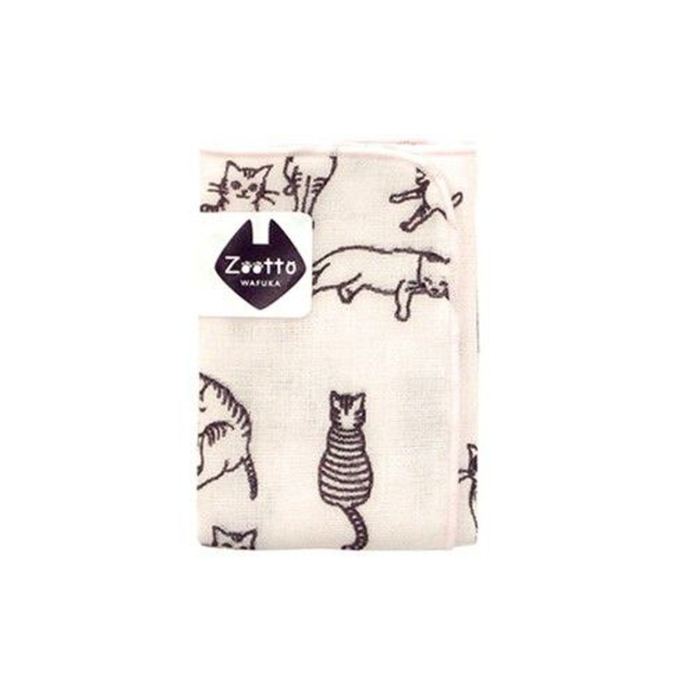 日本zootto - 日本製純棉泉州毛巾小手帕-貓咪