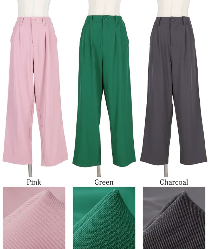 日本 COCA - 後腰鬆緊西裝寬褲-深灰