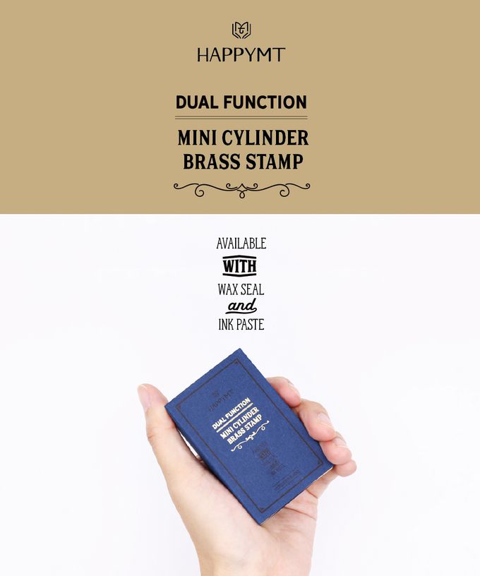 HAPPYMT - 小圓圓雙用印章/火漆章-復古英文字母-Y