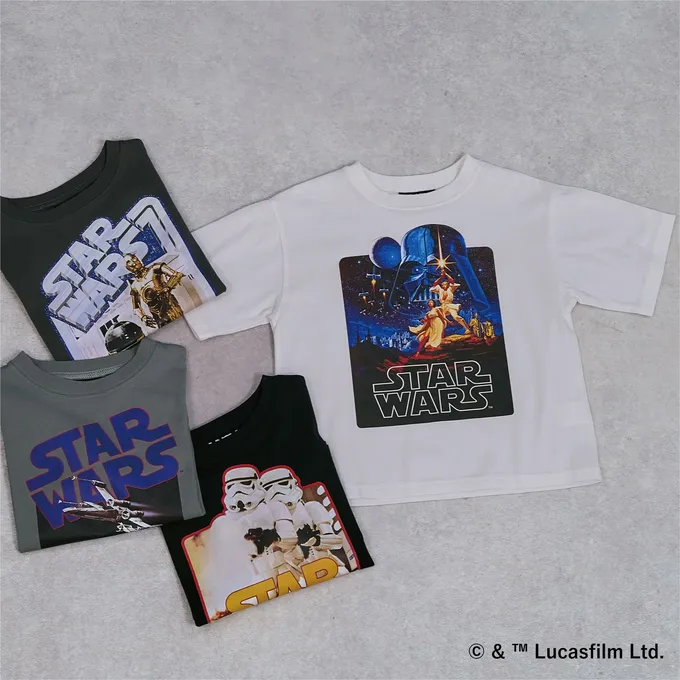 日本 b-ROOM - 限量星際聯名 防污速乾印花短袖上衣-電影場景-黑