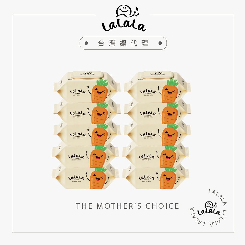 LALALA胡蘿蔔濕紙巾100抽－10入-箱購