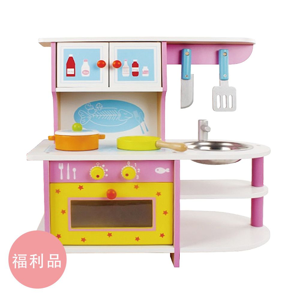 親親 Ching Ching - 福利品-粉紅廚房木製玩具組 MSN15024