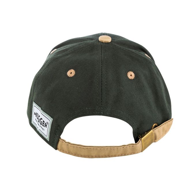 HUGGER - 小文青撞色兒童棒球帽 Hello軍綠色(防曬透氣遮陽輕量小孩鴨舌)-Hello軍綠色-70g