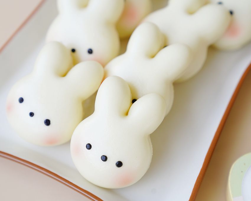 美姬饅頭 - 迷你小兔無糖鮮乳造型饅頭 (12入)-20g