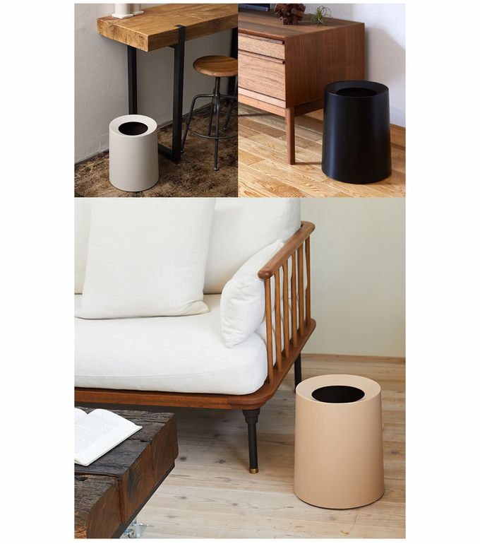 日本ideaco - 圓形家用垃圾桶-靛藍-11.4L