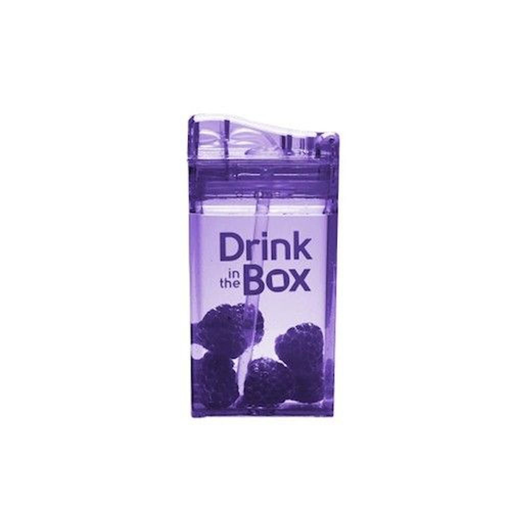 加拿大 Drink in the Box - Tritan兒童戶外方形吸管杯-紫色 (235ML)