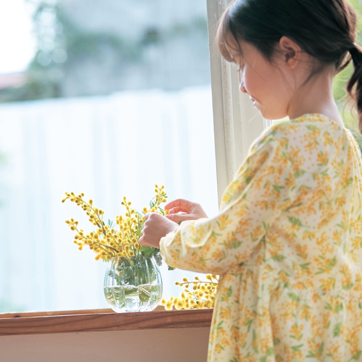 日本千趣會 - 春意盎然小碎花洋裝-黃