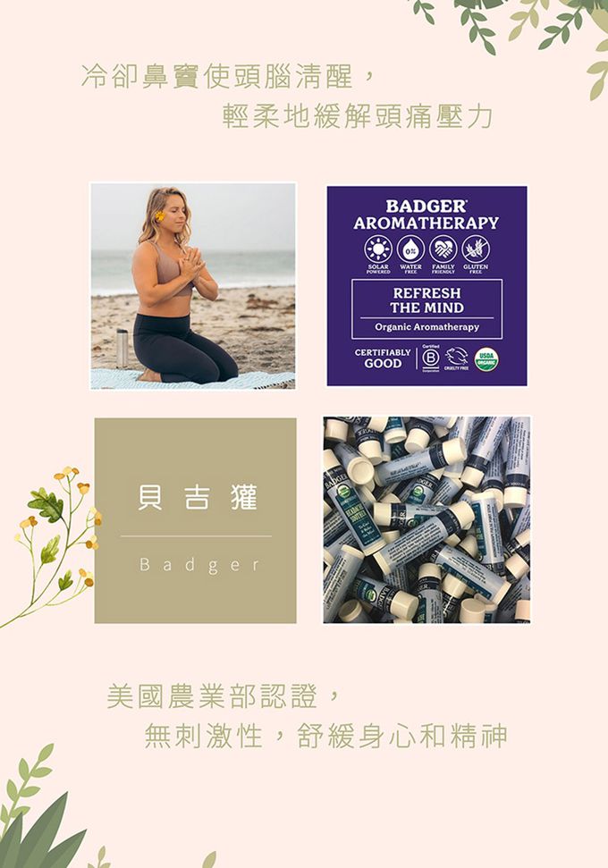 美國 Badger 貝吉獾 - 神清氣爽膏