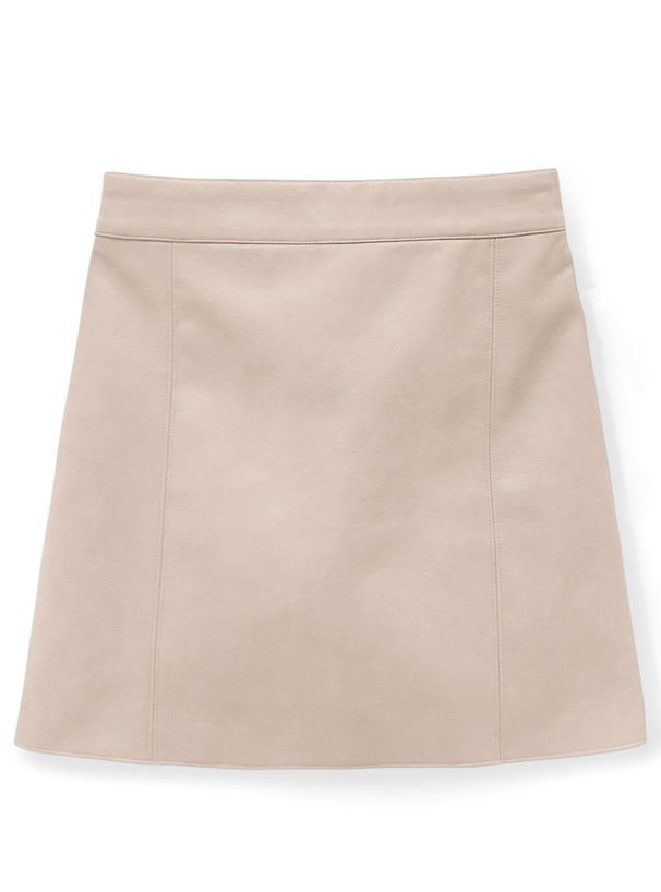 日本 GRL - 皮質時尚修身短裙-黑