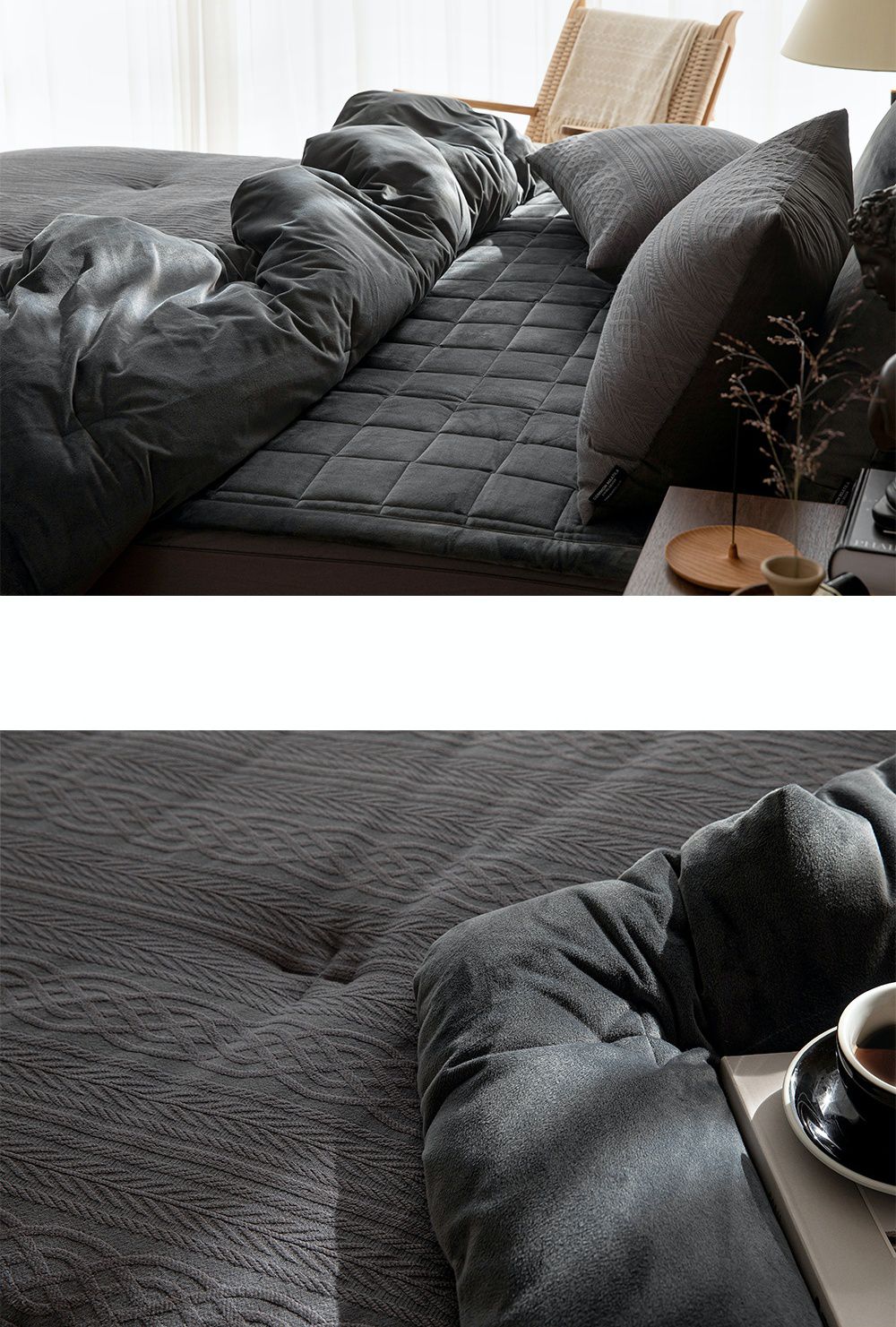 韓國 Maatila - 可水洗莫代爾針織紋棉被-神秘冬日